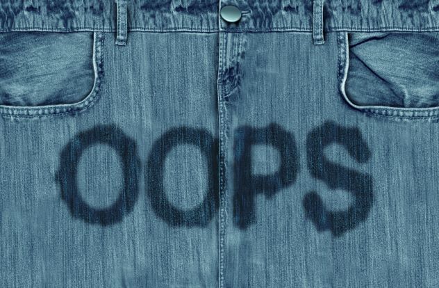 Oops moment urineverlies doorlekken Oops moment urineverlies doorlekken