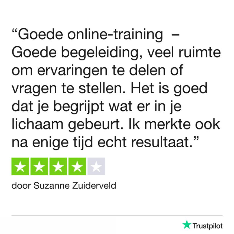 Oordeel Rust in je blaas training Suzanne