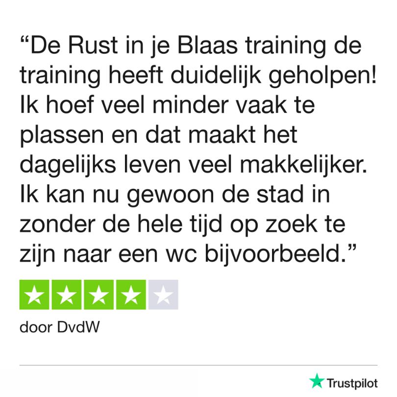 Review Rust in je blaas training DvdW