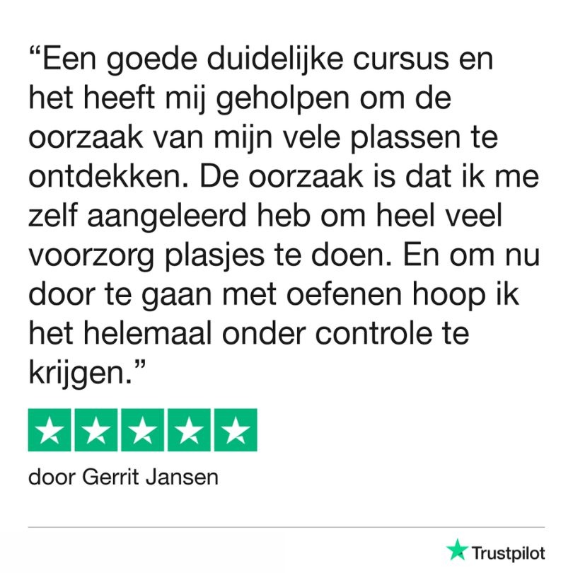 Review Rust in je blaas training Gerrit